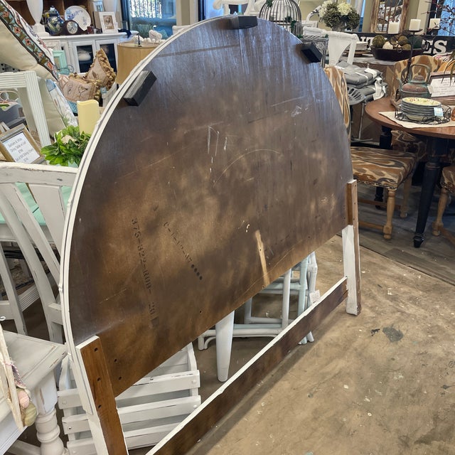 Vintage Faux Rattan Arched F/Q Headboard For Sale - Image 9 of 10