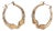 Animal Inspired Estate Hoop Earrings in 14k Solid Gold| Latch Back Closure, 31mm For Sale