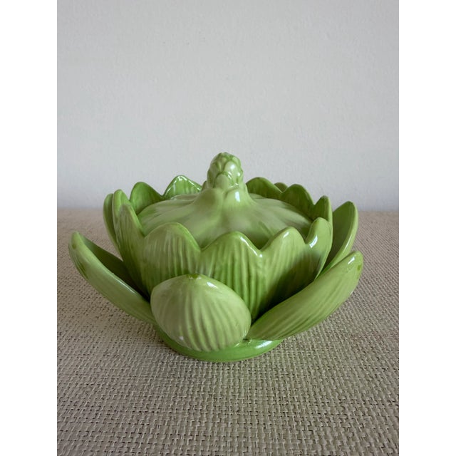 Vintage Italian Artichoke Lidded Bowl For Sale - Image 10 of 12