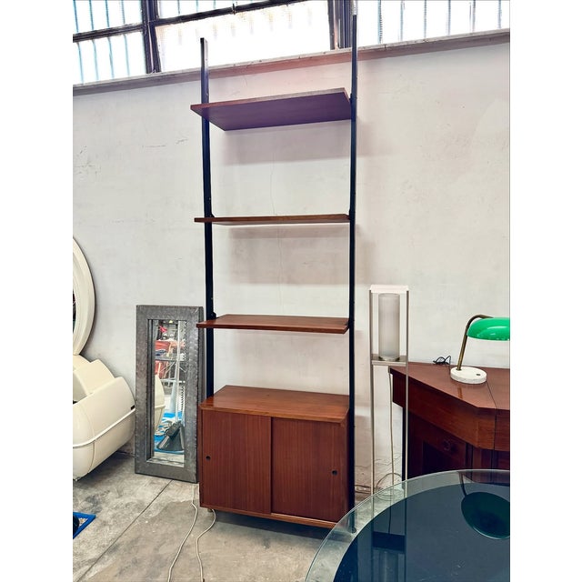 Mid-Century Modern Vintage Floor-to-Ceiling Bookcase, 1960s For Sale - Image 3 of 6