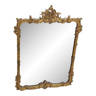 Early 20th Century Louis XV Style Gold Gilt Mirror For Sale