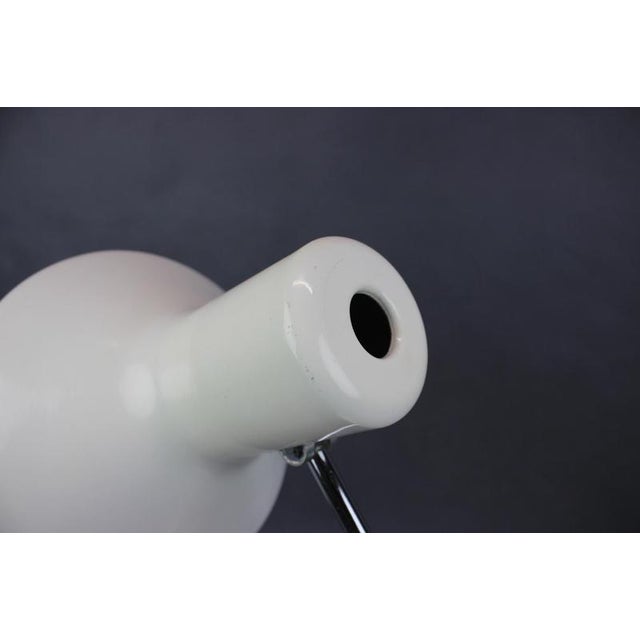 Space Age German Adjustable Desk Lamp in White Metal and Chrome, 1970s For Sale - Image 6 of 11