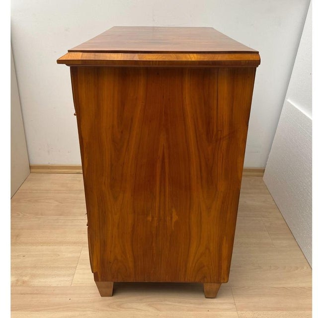 Biedermeier Ebonized Chest of Drawers in Cherry Veneer, South Germany, 1830 For Sale - Image 12 of 18