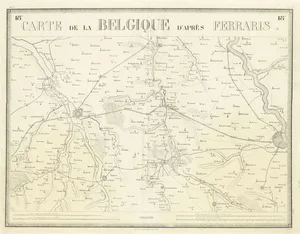 Antique Map of the Region Near Cologne, Germany, 1831