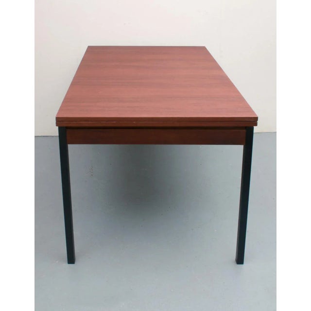 1960s Extendable Dining Table in Teak and Metal, 1965 For Sale - Image 5 of 13