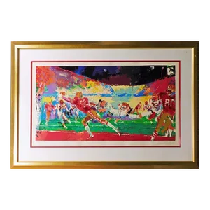 LeRoy Neiman Super Play Football 1989 Hand Signed Limited Edition Serigraph