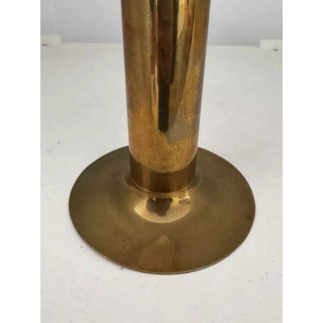 1970s Italian Modern Handmade Cylinder Vase in Brass, 1970s For Sale - Image 5 of 8