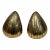 Ben Seibel Brass Clam Shell Bookend Set, Mid-Century Modern, 1950s For Sale