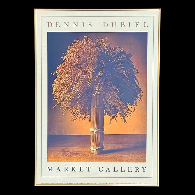 Farmhouse Vintage Dennis Dubiel 1982 Original Art Print “Market Gallery” W/ Custom Gold-Toned Frame For Sale - Image 3 of 8