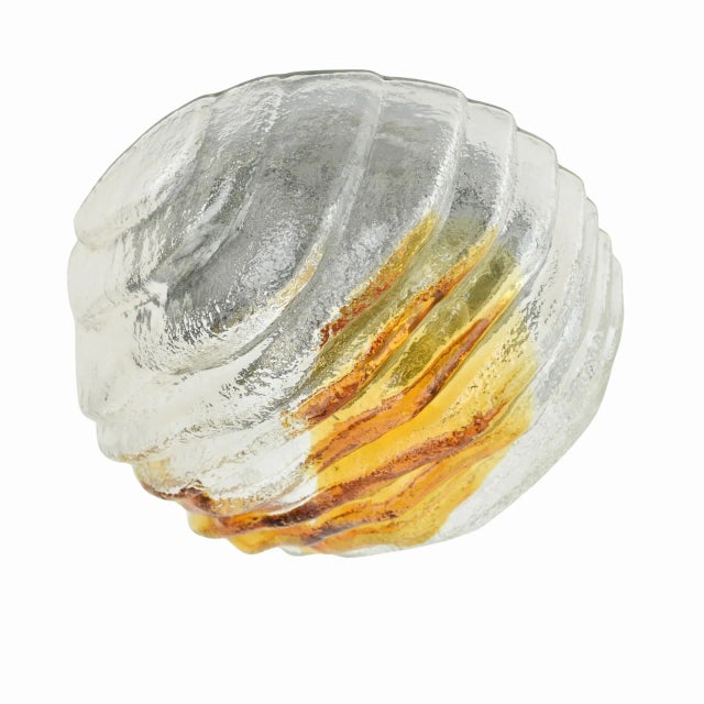 Structured Glass Flush Mount by AV Mazzega, Murano, 1970s For Sale - Image 11 of 11