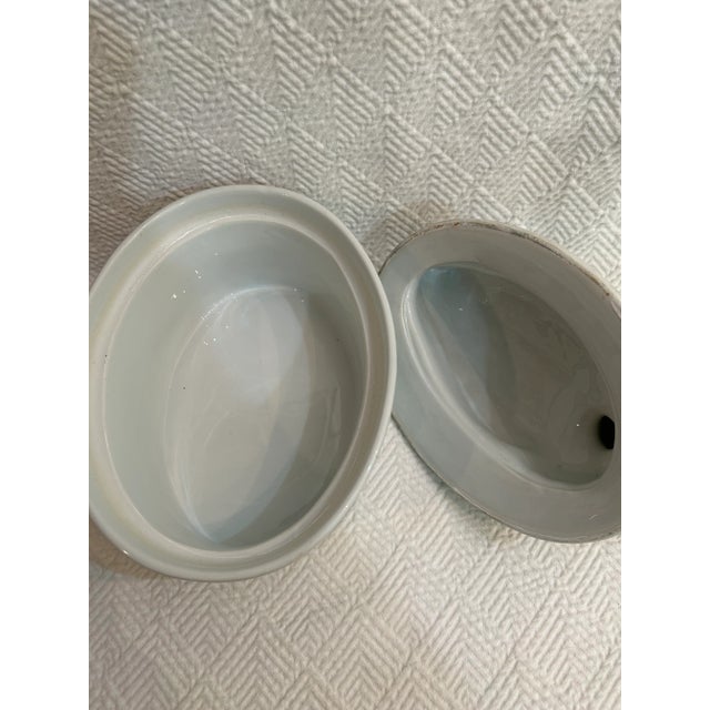 Vintage Hand Painted Chinoiserie Duck Tureen or Covered Dish For Sale - Image 11 of 12