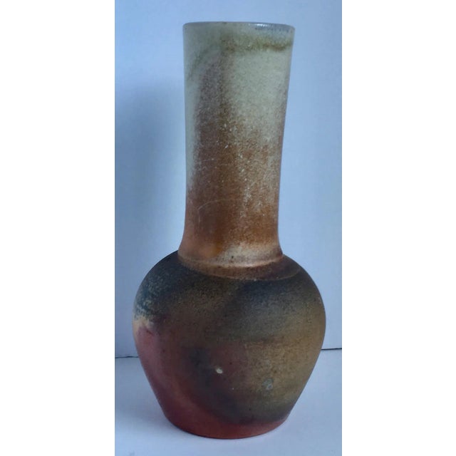 American Large Raku Fired Earthenware Vase - By Nancy Niles - For Sale - Image 3 of 8