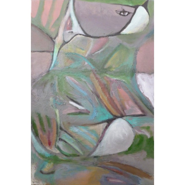 Contemporary "Grey Whale" Contemporary Oil and Acrylic Painting by Scott Spencer For Sale - Image 3 of 3