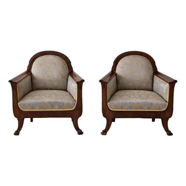 Biedermeier Armchairs, Northern Europe, 1880, Set of 2 For Sale