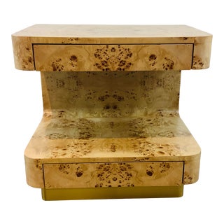 Bungalow 5 Modern Burl Wood Emil Side Table For Sale