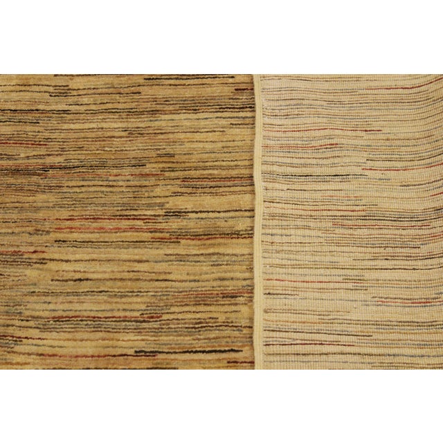 Beige Modern Gabbeh Beige/Rust Wool Rug - 4'0'' X 5'9'' For Sale - Image 8 of 10