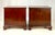Wood Late 20th Century Baker Furniture Chippendale Style Mahogany 3-Drawer Nightstands - A Pair For Sale - Image 7 of 18