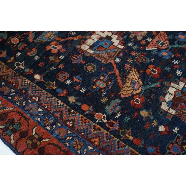 Black Antique Bidjar Rug 4'3'' x 5'6'' For Sale - Image 8 of 12