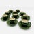Empire Green Espresso Cups with Gold Trim by Helvetia Express, 1970s, Set of 10 For Sale - Image 6 of 9