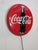 Authentic Coca-Cola illuminated sign. Produced in 1997. Round model with original bottle outline and MARCA REG marking....
