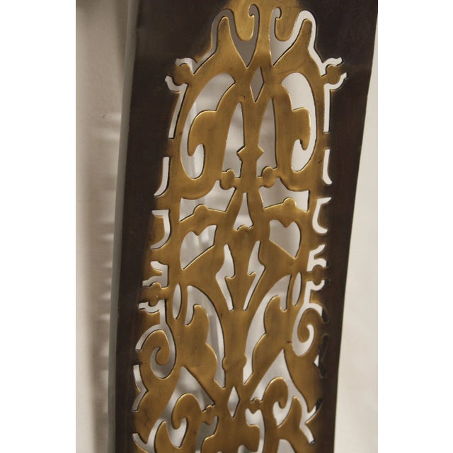 2000 - 2009 Bombay Company Pair Pierced Brass Candle Wall Sconces For Sale - Image 5 of 13