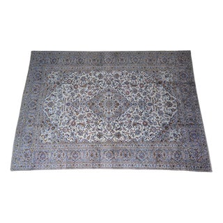 Large Vintage French Cream Rug For Sale