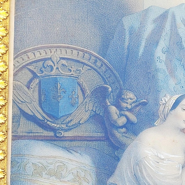 Paper The Loves of Francis I, Colored Engravings, 1800s, Set of 2 For Sale - Image 7 of 18