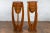 Mid 20th Century Mid 20th Century Javanese Art Deco Style Teak Wood & Brass Brace Plant Stands - A Pair For Sale - Image 5 of 13