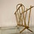 Magazine Rack in Gilt Iron, 1970s For Sale - Image 3 of 6