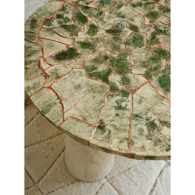 Contemporary Ecorce Coffee Table in Ceramic with Cooper and Resin by Popus Editions For Sale - Image 3 of 6