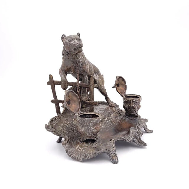 Bronze Inkwell, England Circa 1880 For Sale - Image 8 of 13