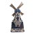 Vintage Delft Blue Dutch Windmill Working Music Box | Hand-Painted Ceramic | Made in Holland | Pewter Sails For Sale