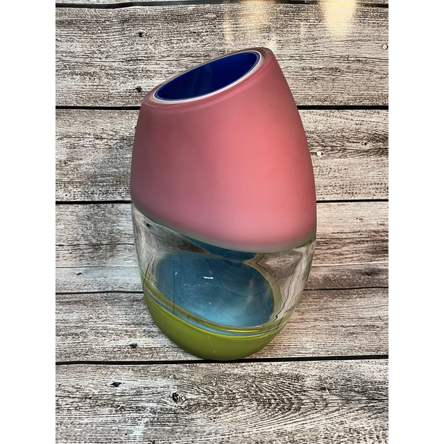 Modern Jaime Harris Blown Glass Vase For Sale - Image 3 of 11