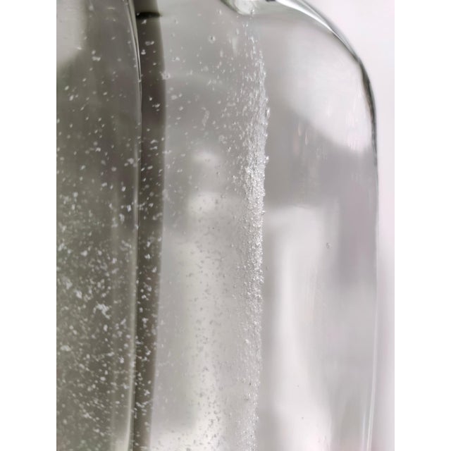 Transparent and Grey Sommerso Murano Glass Vase, 1980s For Sale - Image 11 of 14