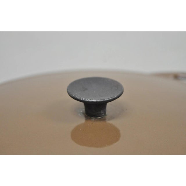 Vintage Cousances France Enameled Cast Iron Dutch Oven Pot Chocolate Brown # 22 For Sale In Philadelphia - Image 6 of 17