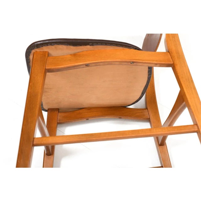 Danish Beech and Teak Dining Chairs, 1950s, Set of 4 For Sale - Image 9 of 10