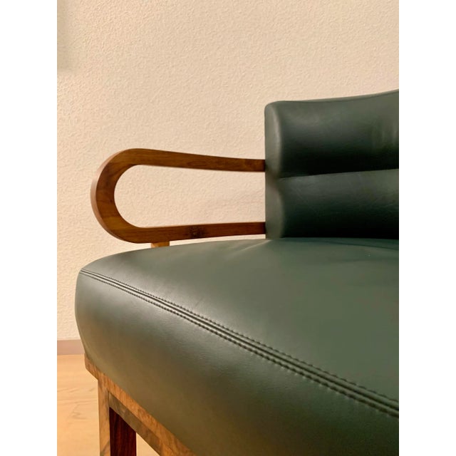 Art Deco Leather Chair in the style of Eugene Schoen, 1920s For Sale - Image 4 of 15