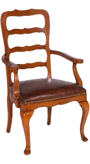 Ladder Back Arm Chair in a Cappuccino Finish