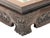 1980s Square Dream Stone Inlaid Rosewood Foo Dog Lions Motif Display Stand For Sale - Image 5 of 7