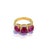 Bochic "Capri" 3 Natural Ruby Gem Ring Set In 18K Gold & Silver For Sale - Image 12 of 18
