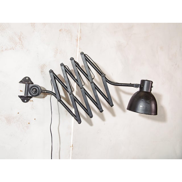 Industrial Black Scissor Wall Light from Hala, 1930s For Sale - Image 12 of 12