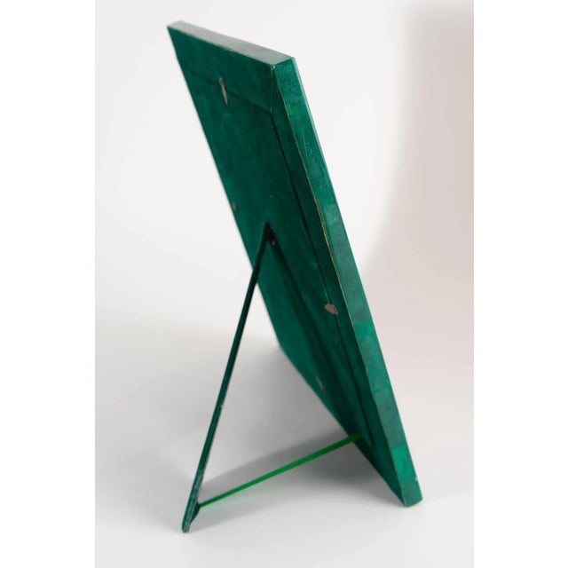 Wood Vintage Green Faux Marble Frame For Sale - Image 7 of 10