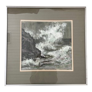 Vintage Framed and Signed Seascape Painting