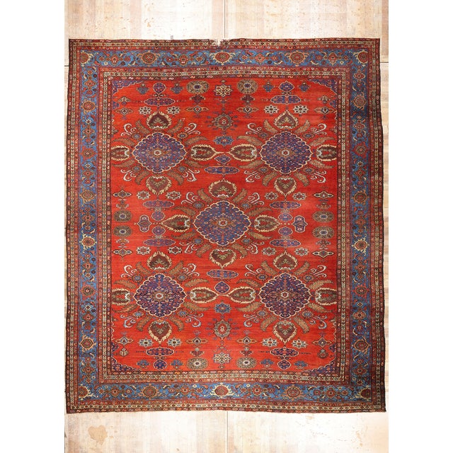 Late 19th Century Persian Sultanabad Rug, 15'06 X 18'03 For Sale - Image 10 of 11