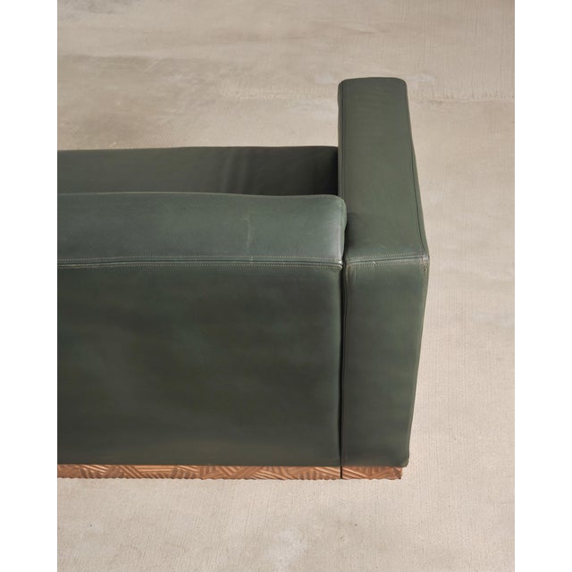 Dakota Jackson Art Deco Style Cuba Sofa in Bronze and Leather For Sale - Image 15 of 18