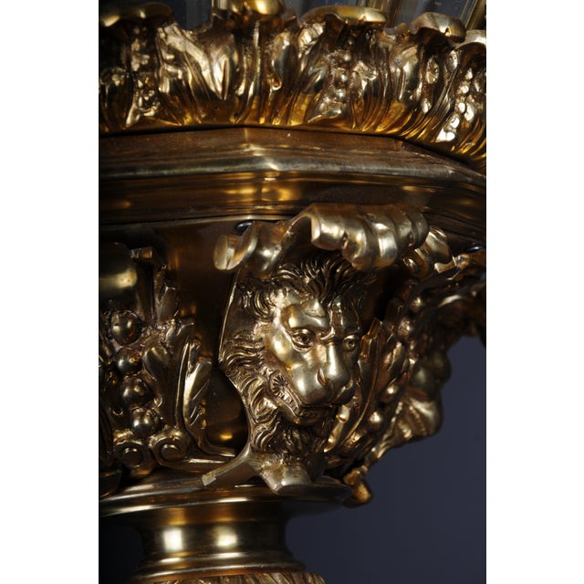 French Louis XVI Fire Lantern in Bronze and Brass For Sale - Image 10 of 18