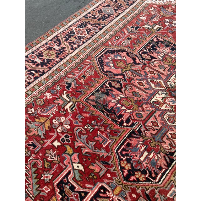 Persian 8ft 1in X 11ft Heriz Persian Area Rug For Sale - Image 3 of 12