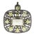 Art Deco Green Amethyst & Diamond Large Pendant With Carved Leaf Peridot For Sale