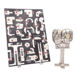 Signed and Numbered Puzzle Sculpture "Cristina", by Berrocal, Circa 1972, With Accompanying Book For Sale