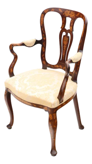 18th Century Dutch Marquetry Elbow Chair
